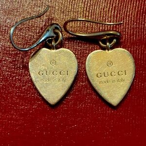Gucci Jewelry Authentic Gucci Heart Dangle Earrings Original price $245